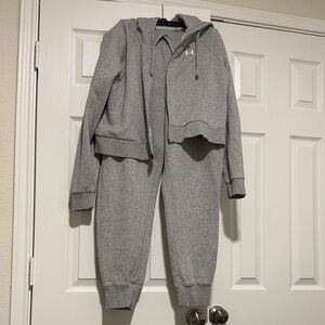 Under Armour Heather Gray Hoodie and Joggers Set